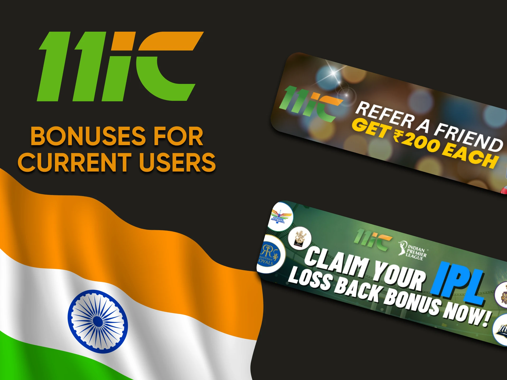 We will tell you about bonuses for users of the 11ic application in India.