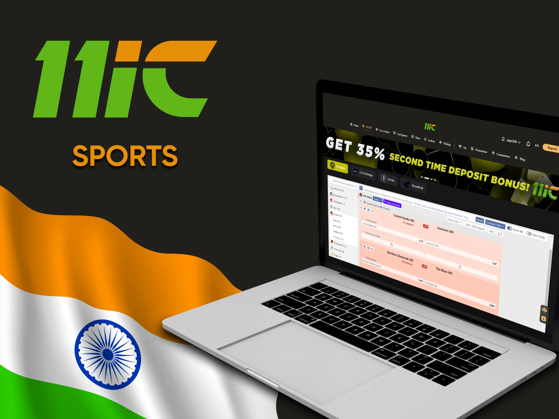 Bet on sports with 11ic.